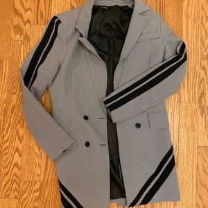 Pin Striped Plaid Blazer